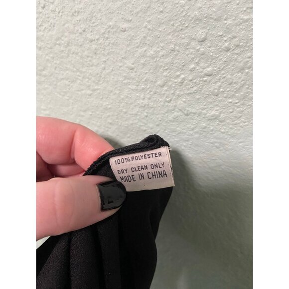 Vintage‎ Adrianna Papell Evening Black and Gold Dress Size 6 - Picture 9 of 10